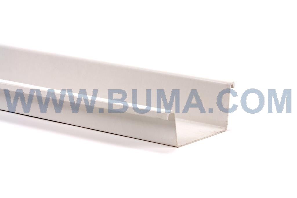 Bakgoot polyester 205 mm 6 meter (RAL7035)