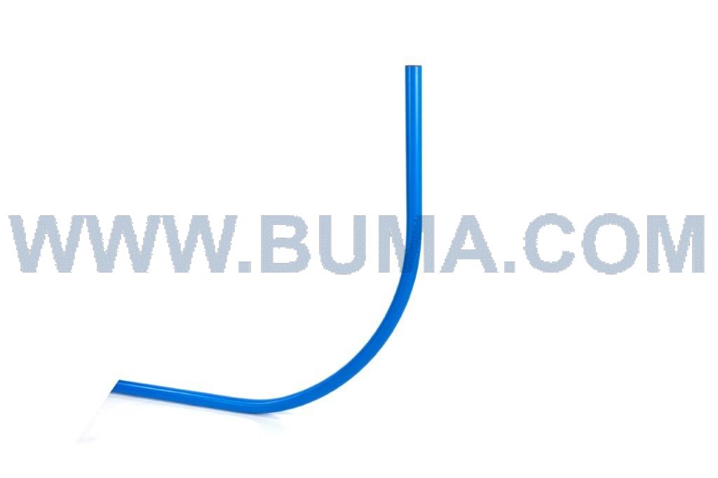 PVC invoerbocht 50 - 9000 mm R=750 (blauw)