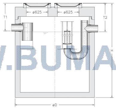 Olie benzine afscheider 20 liter 2500 (coalescentiefilter)