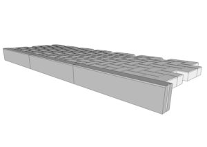 Opsluitband 10 x 20 x 100 cm grijs