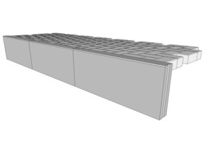 Opsluitband 10 x 40 x 100 cm grijs