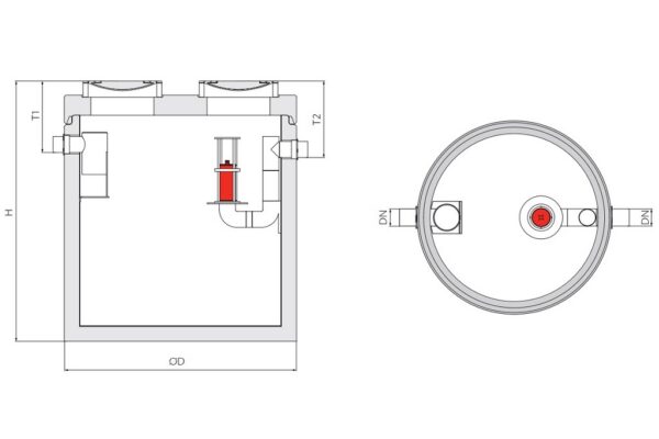 Olie benzine afscheider 25 liter 2500 D400 - Afbeelding 2