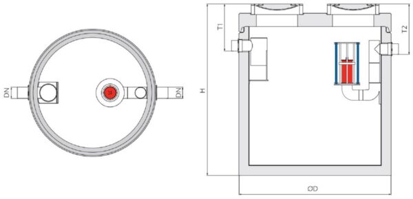 Olie benzine afscheider 15 liter 5000 (coalescentiefilter) D400 - Afbeelding 2