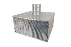 Zuigkorf vierkant met 4" tule