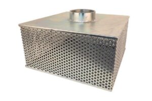 Zuigkorf vierkant met 4" binnendraad
